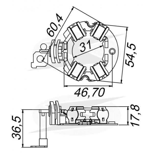 Porta Escovas Motor De Partida Delco Remy GM IK1025