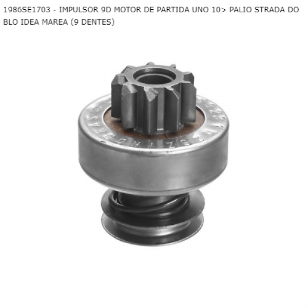 Impulsor de partida (pinhão) Bosch Fiat 