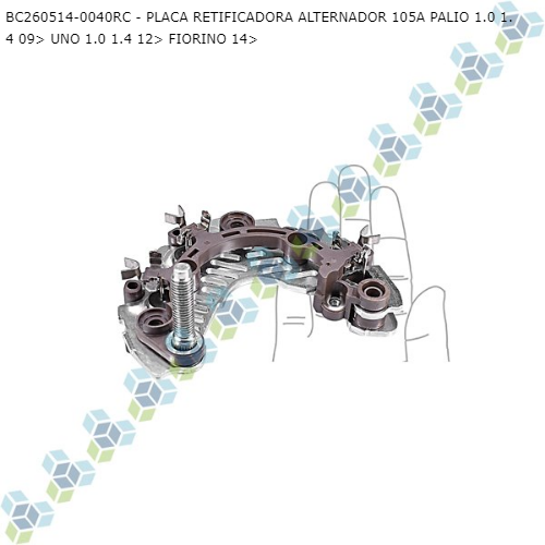 Placa Retificadora Alternador Denso Magnetti Marelli BC260514-0040RC