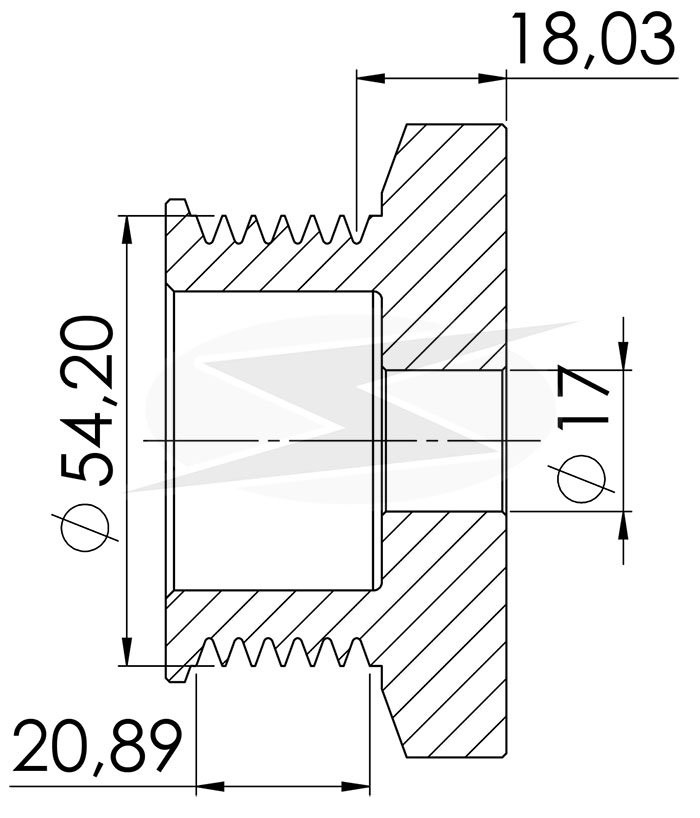 Polia Alternador Renault Clio Sandero Scenic Valeo / Bosch