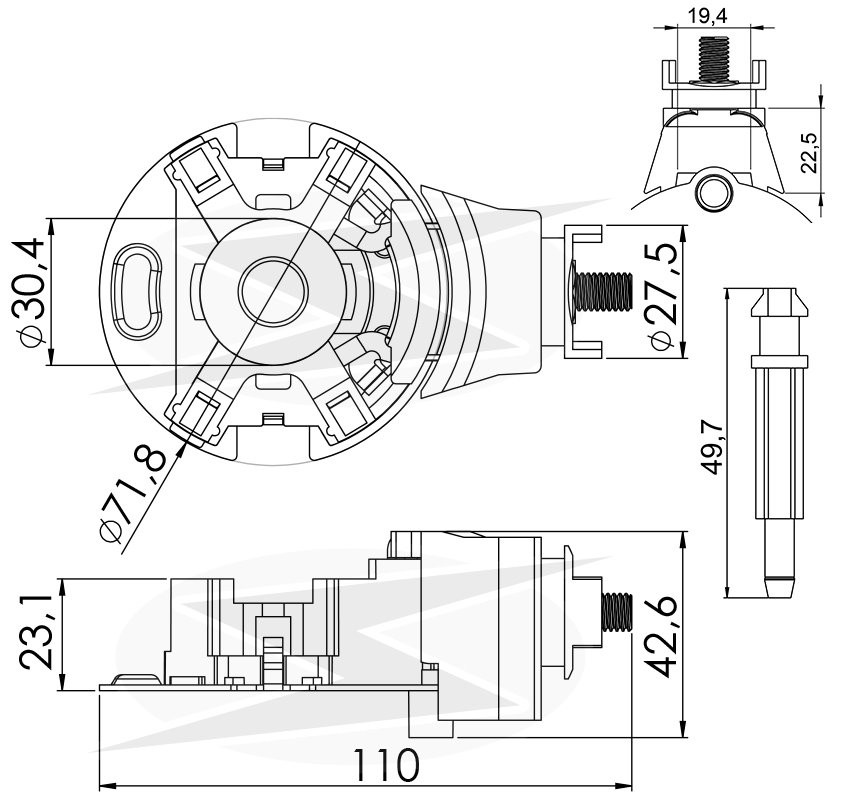 Porta Escovas Motor De Partida Mitsuba Honda Civic CIty CRV UF1.216/4