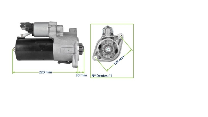 Motor de Partida Seg Bosch Toyota Hilux Sw4 Original
